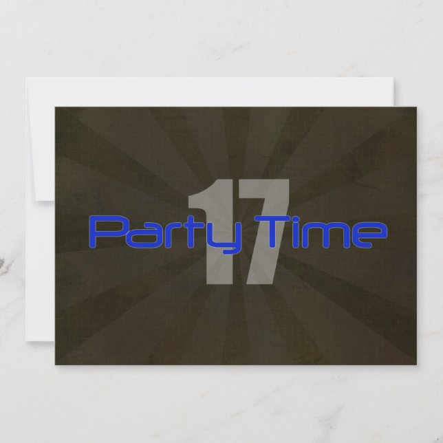 Party convite do aniversário do menino cinzento (Frente)