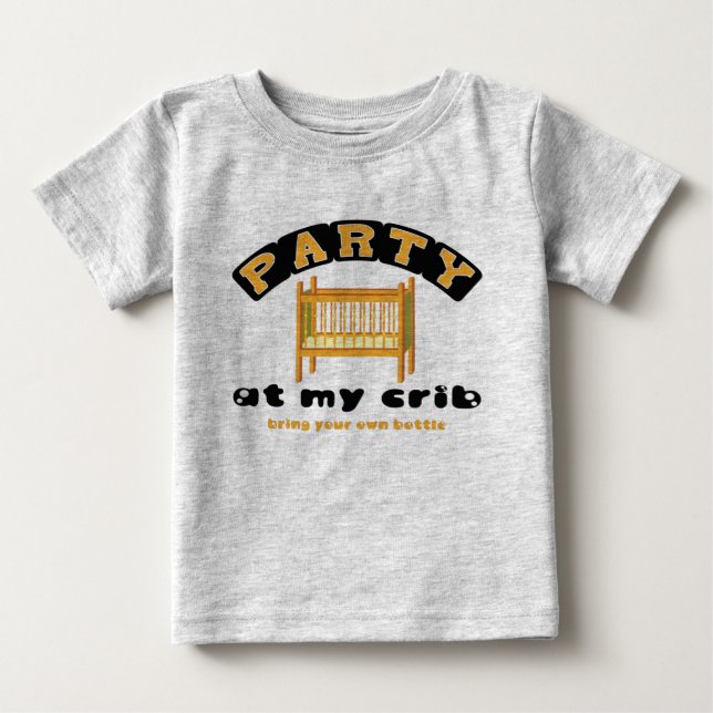 Party em minha ucha, BYOB, engraçado, bebê, camisa (Frente)
