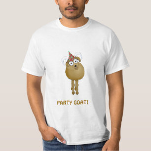 Party o t-shirt dos desenhos animados da cabra