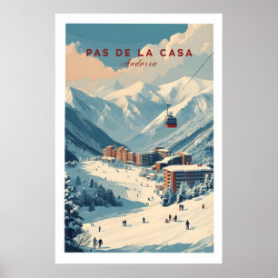 Pas de la Casa Winter Village e Encostas Impressão