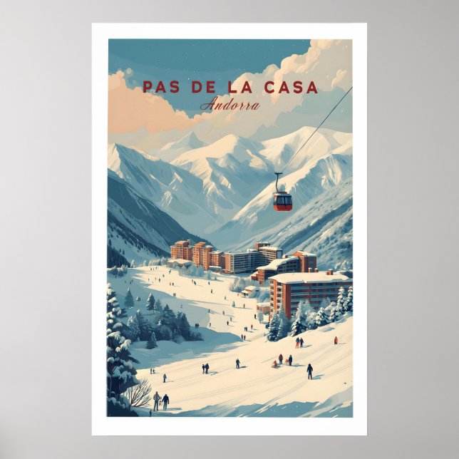 Pas de la Casa Winter Village e Encostas Impressão (Frente)