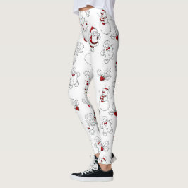 Pás de Natal divertidas Leggings de Natal