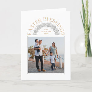 Páscoa Bênçãos Cartão com fotos da Fecha da Fenda