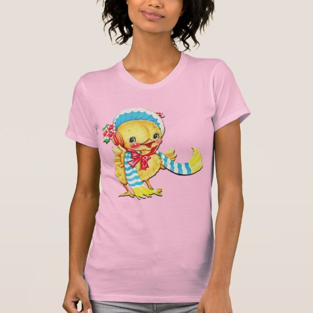 Páscoa branca na camisa cor-de-rosa (Frente)