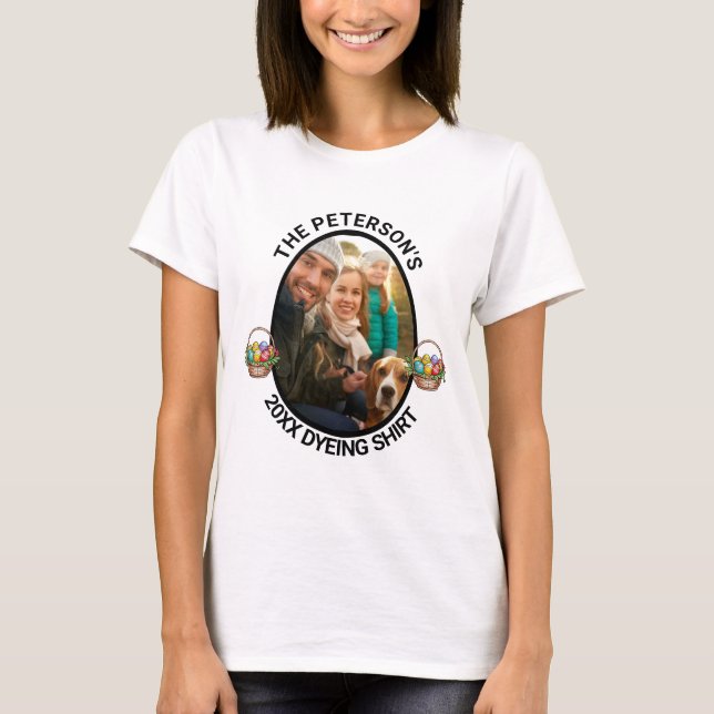 Páscoa | Camisa Personalizada De Tingimento De Fot (Frente)