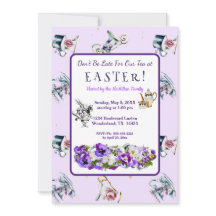 Páscoa de coelho branco Convite de festas de chá