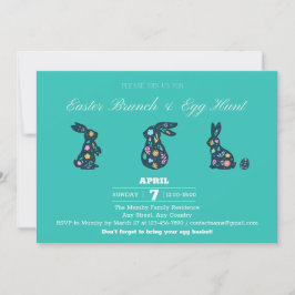 Páscoa de Convite de festas de páscoa Brunch e Caç