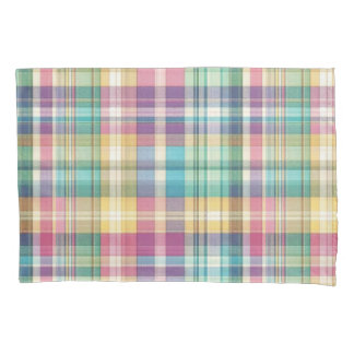 Páscoa de primavera em xadrez/tartan pastel