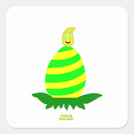 Páscoa Deseja Um Adesivo Quadrado