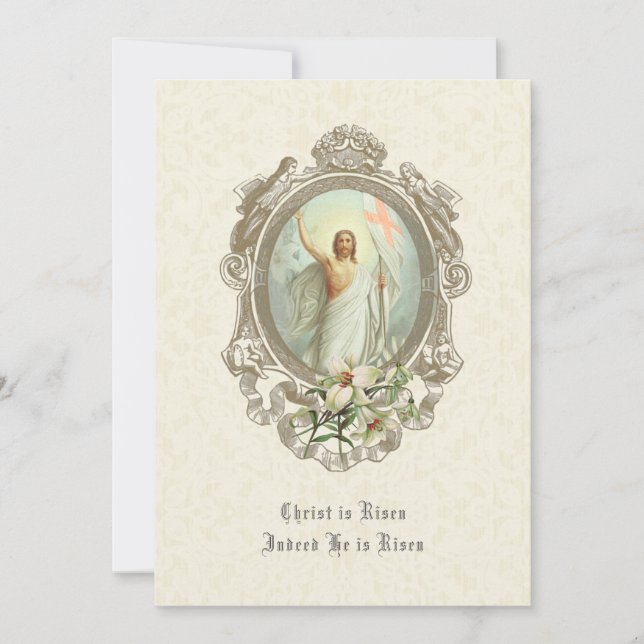 Páscoa Elegante, ressurreição de Pascha Jesus Lily (Frente)