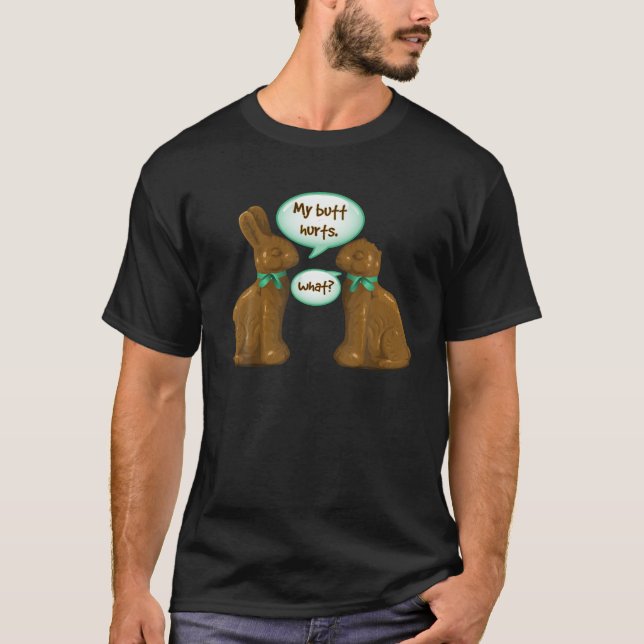 Páscoa Engraçada Camisa Chocolate Coisas Coisas Co (Frente)