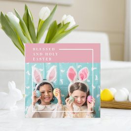 Páscoa Feliz e Rosa Moderno | Presente de Foto