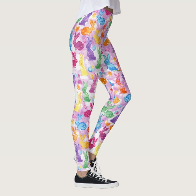 PÁSCOA Leggings Bunny Egg Yoga Pants Mulheres (Direita)