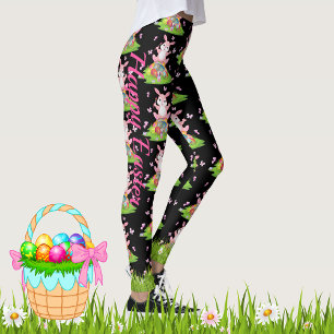 PÁSCOA Leggings Bunny Egg Yoga Pants Mulheres