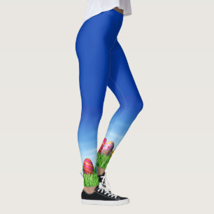 PÁSCOA Leggings Bunny Egg Yoga Pants Mulheres