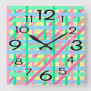 Páscoa Linhas Cruzadas Relógio de Parede Acrílico