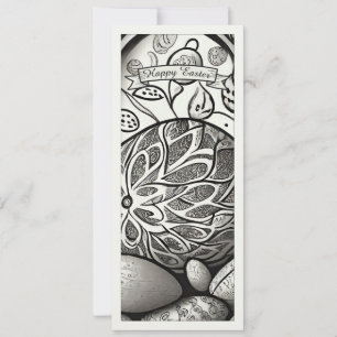 Páscoa motif b/w desenho animado com ovos de Pásco