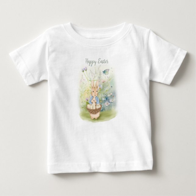 Páscoa Peter Rabbit Baby T-Shirt (Frente)