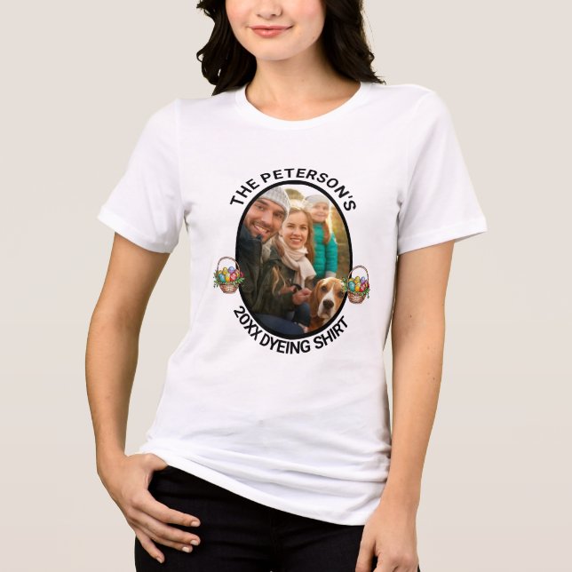 Páscoa Pun | Camisa de tingimento de foto personal (Frente)
