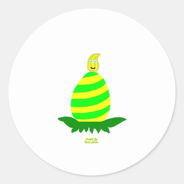 Páscoa quer um adesivo redondo (Frente)