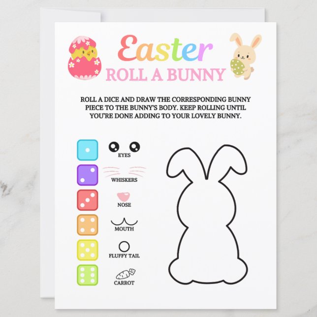 Páscoa Rolar Um Jogo Coelhinho (Frente)