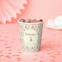 Páscoa Toile Floral Girl Chá de fraldas