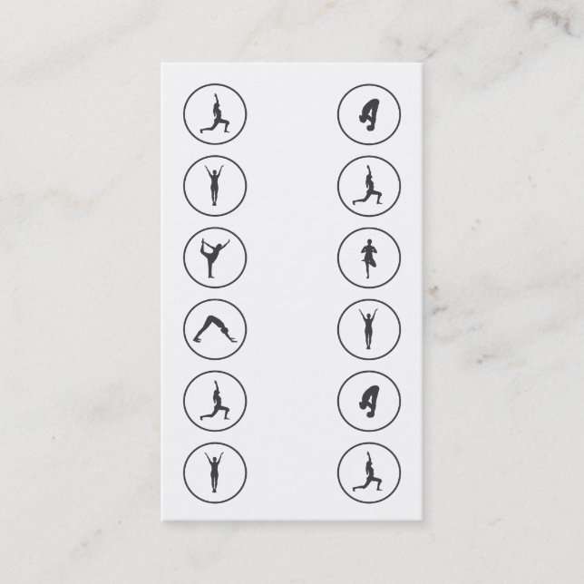 Passagem da classe do cartão de visita 12 da ioga (Frente)