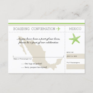 Passagem de embarque de RSVP a México