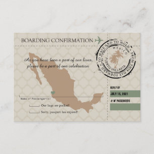 Passagem de embarque de RSVP a México