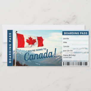 Passagem de Embarque Presente de Férias no Canadá