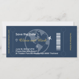 Passagem de Embarque Salve o Dia – Azul Marinho e