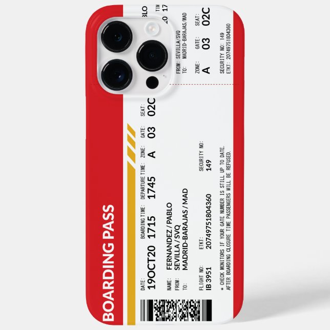 Passagem de embarque - Vermelho (Verso)