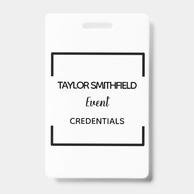 passagem personalizada geométrica do crachá VIP (Front)