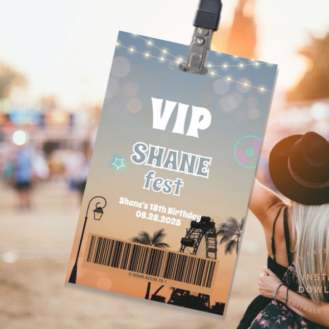 Passagem VIP do Crachá de Acesso para o Music Fest (vip pass, all access pass, music festival, palm desert, concert, ferris wheel, boho hippie, music fe)