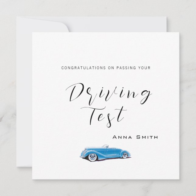 Passando no teste de direção - cartão de nome PERS (Frente)