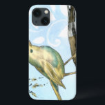 Pássaro Amarelo Pequeno Empoleirado em uma ramific<br><div class="desc">Esta pintura é perfeita para a sua coleção de pássaros. O pequeno fundo amarelo e azul pastel desta imagem é simples, mas calmante, e poderia ser facilmente adicionado a qualquer produto Zazzle oferecido. Escolha esta impressão artística hoje mesmo.</div>