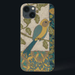Pássaro Azul Amarelo e Teal Emitido em uma Ramific<br><div class="desc">Esta bela pintura de um pássaro azul amarelo e lacrado em um galho se ajustado perfeitamente a qualquer produto Zazzle. A pintura de Chariklia Zarris,  inspirada na colagem,  é composta por vários padrões,  flores e folhas diferentes. Confira!</div>