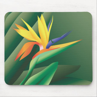 Pássaro da flor de paraíso Mousepad