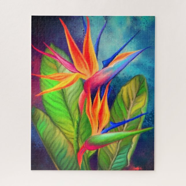 Pássaro da Flor do Paraíso Quebra-cabeça - Pintura (Vertical)