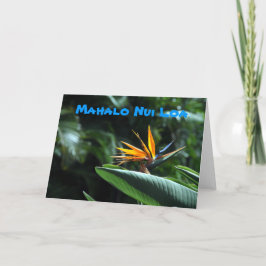 Pássaro de cartões de agradecimentos da flor de