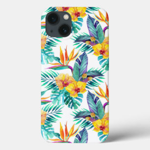 Pássaro de paraíso & de teste padrão da orquíd