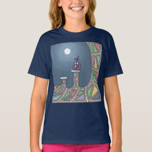 Pássaro de Tiki roxo com T-Shirt cheio