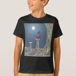 Pássaro de Tiki roxo com T-Shirt cheio