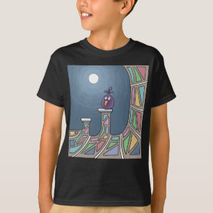 Pássaro de Tiki roxo com T-Shirt cheio