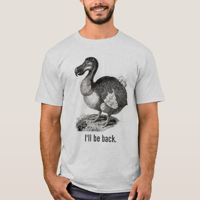 Pássaro do Dodo eu serei para trás camisa (Frente)