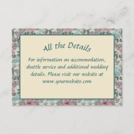 Pássaro e hibisco - cartão de cerimônia