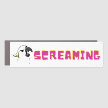 Pássaro legal e engraçado com texto de grito