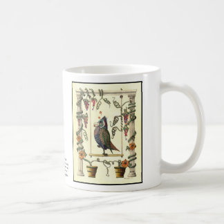 Pássaro no balanço 15 onças. Caneca de café
