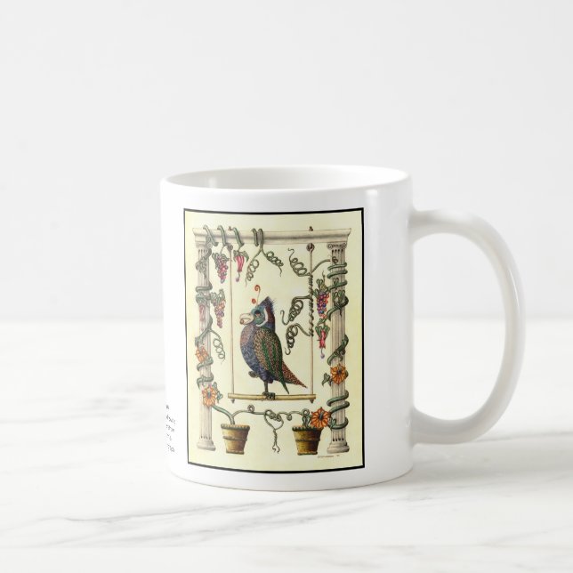 Pássaro no balanço 15 onças. Caneca de café (Direita)