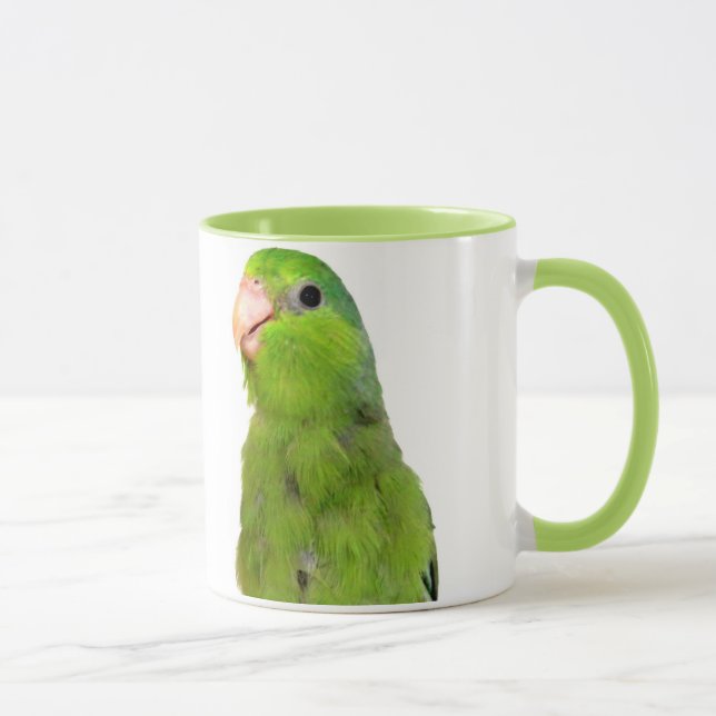 Pássaro pacífico verde de Parrotlet caneca do copo (Direita)